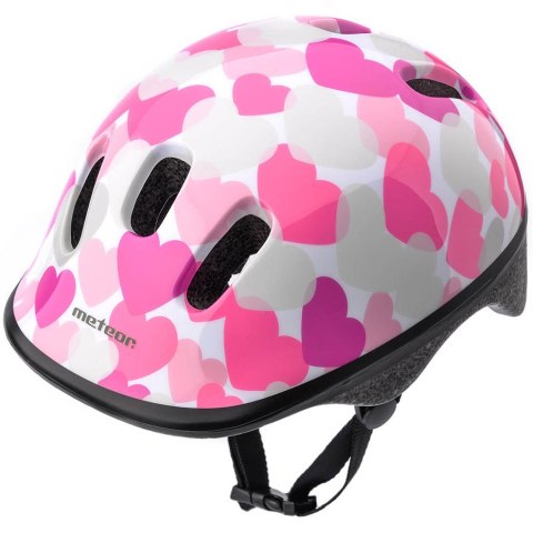Kask rowerowy Meteor KS06 Hearts pink roz XS 44-48cm 24818 Kask rowerowy Meteor KS06 Hearts pink roz XS 44-48cm 24818
