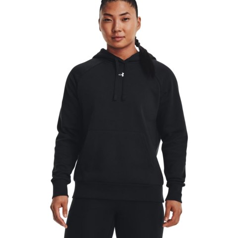 Bluza damska Under Armour Rival Fleece Hoodie czarna 1379500 001 Bluza damska Under Armour Rival Fleece Hoodie czarna 1379500 001