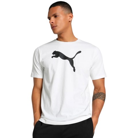 Koszulka męska Puma Team Rise Logo Jersey Cotton biała 658705 04 Koszulka męska Puma Team Rise Logo Jersey Cotton biała 658705 04