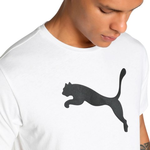 Koszulka męska Puma Team Rise Logo Jersey Cotton biała 658705 04 Koszulka męska Puma Team Rise Logo Jersey Cotton biała 658705 04