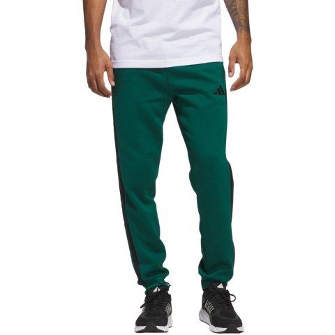 Spodnie męskie adidas Essentials 3-Stripes Fleece zielone JD1860 Spodnie męskie adidas Essentials 3-Stripes Fleece zielone JD1860