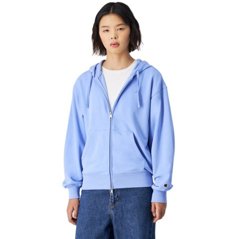 Bluza damska Champion Full Zip Hoodie Sweatshirt błękitna 117787 BS186 Bluza damska Champion Full Zip Hoodie Sweatshirt błękitna 117787 BS186