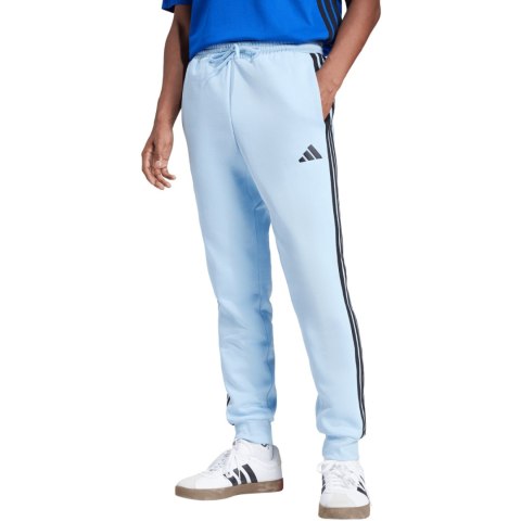 Spodnie męskie adidas Essentials 3-Stripes Fleece błękitne JE6315 Spodnie męskie adidas Essentials 3-Stripes Fleece błękitne JE6315