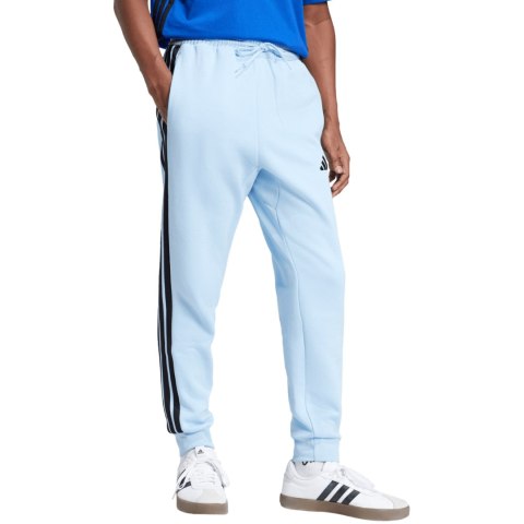 Spodnie męskie adidas Essentials 3-Stripes Fleece błękitne JE6315 Spodnie męskie adidas Essentials 3-Stripes Fleece błękitne JE6315