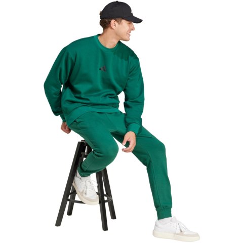 Spodnie męskie adidas Essentials Feel Cozy French Terry zielone JE3858 Spodnie męskie adidas Essentials Feel Cozy French Terry zielone JE3858