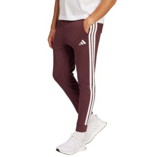 Spodnie męskie adidas Essentials 3-Stripes Fleece bordowe JD1853
