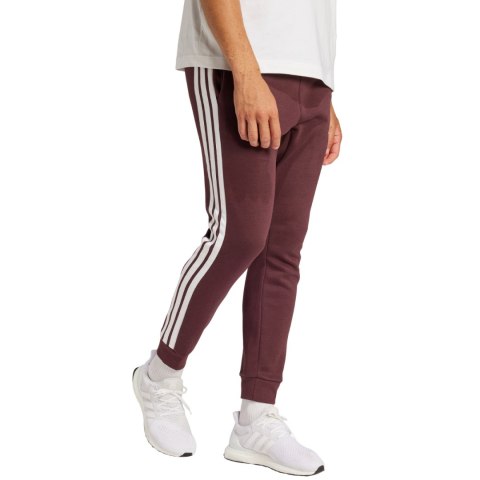 Spodnie męskie adidas Essentials 3-Stripes Fleece bordowe JD1853 Spodnie męskie adidas Essentials 3-Stripes Fleece bordowe JD1853
