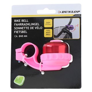 Dzwonek rowerowy Dunlop śr.48 mm różowy 2053127