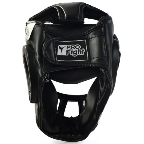 Kask bokserski z kratą Profight 703 PU czarny senior Kask bokserski z kratą Profight 703 PU czarny senior