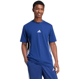 Koszulka męska adidas Essentials 3-Stripes Single Jersey niebieska JE6399