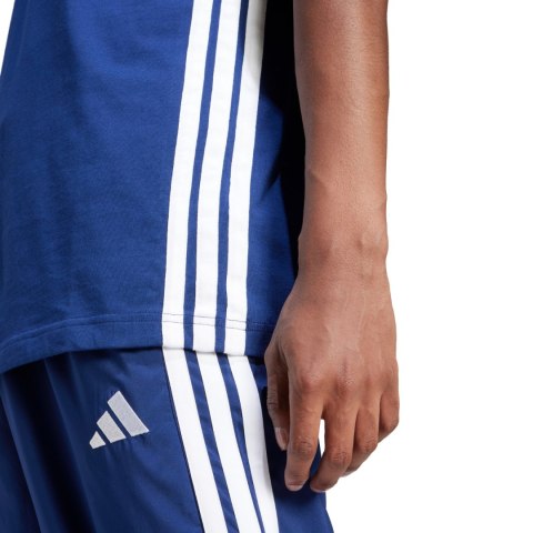 Koszulka męska adidas Essentials 3-Stripes Single Jersey niebieska JE6399 Koszulka męska adidas Essentials 3-Stripes Single Jersey niebieska JE6399