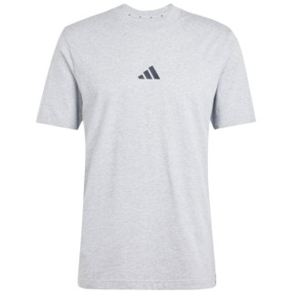 Koszulka męska adidas Essentials 3-Stripes Single Jersey szara JE6396