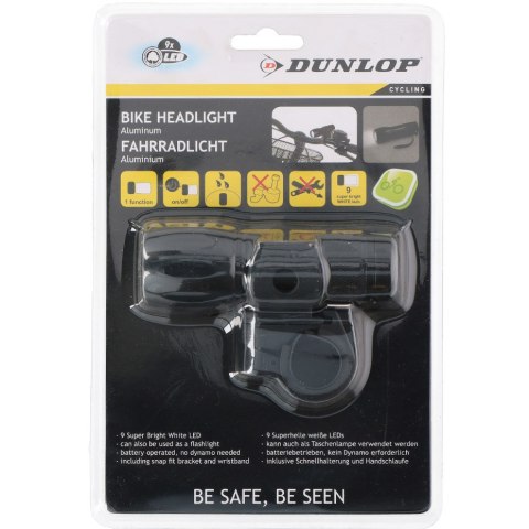 Lampka rowerowa Dunlop Bike Headlight white białe 9 led 41688-416885 Lampka rowerowa Dunlop Bike Headlight white białe 9 led 41688-416885