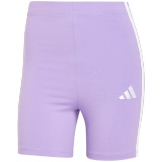 Spodenki damskie adidas Essentials 3-Stripes High Waisted Biker fioletowe JD0914