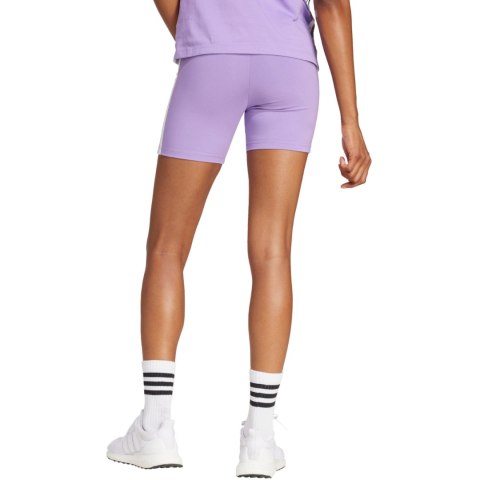 Spodenki damskie adidas Essentials 3-Stripes High Waisted Biker fioletowe JD0914 Spodenki damskie adidas Essentials 3-Stripes High Waisted Biker fioletowe JD0914