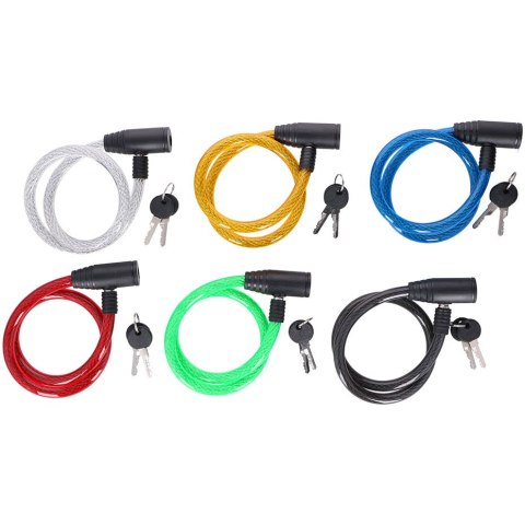 Zapięcie rowerowe Dunlop cable lock D12mm 65 cm ST 6ass 2082646 Zapięcie rowerowe Dunlop cable lock D12mm 65 cm ST 6ass 2082646