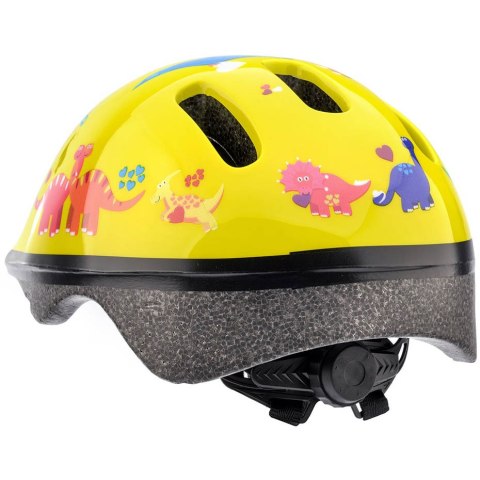 Kask rowerowy Meteor KS06 Dino rozm. S 48-52 cm żółty 24839