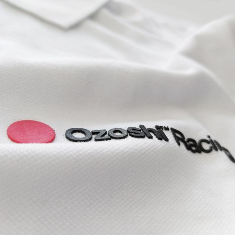 Koszulka męska Ozoshi Takeshi Polo biała O20PSBR001 Koszulka męska Ozoshi Takeshi Polo biała O20PSBR001
