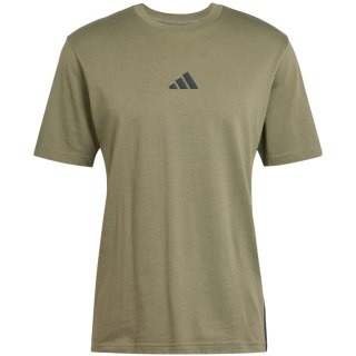Koszulka męska adidas Essentials 3-Stripes Single Jersey zielona JE6391