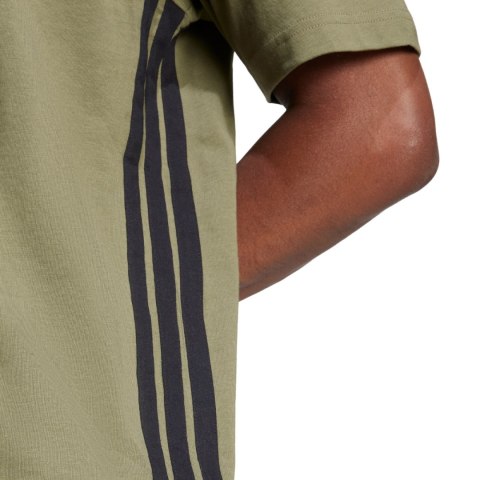 Koszulka męska adidas Essentials 3-Stripes Single Jersey zielona JE6391 Koszulka męska adidas Essentials 3-Stripes Single Jersey zielona JE6391