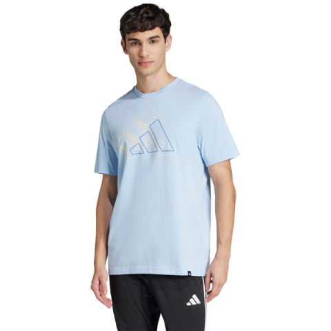 Koszulka męska adidas M T Fill Tee błękitna JJ3865 Koszulka męska adidas M T Fill Tee błękitna JJ3865