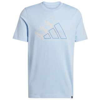 Koszulka męska adidas M T Fill Tee błękitna JJ3865