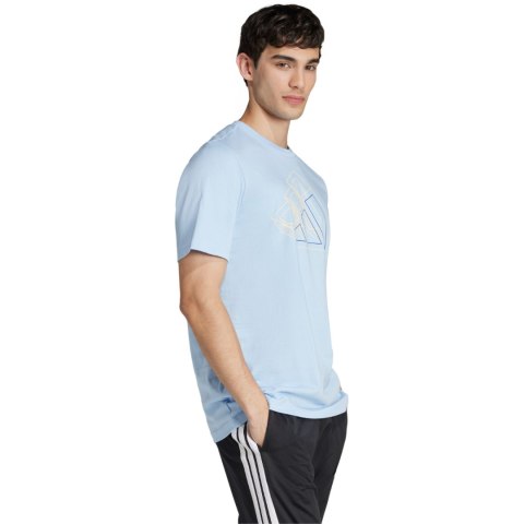 Koszulka męska adidas M T Fill Tee błękitna JJ3865 Koszulka męska adidas M T Fill Tee błękitna JJ3865