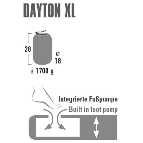 Materac High Peak Dayton XL 197x70x10cm c.szary 41007 Materac High Peak Dayton XL 197x70x10cm c.szary 41007