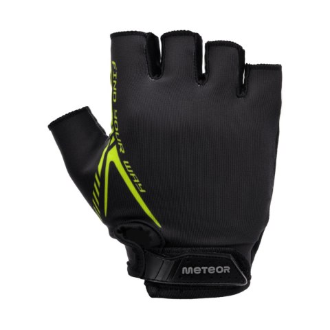 Rękawiczki rowerowe Meteor MX12 czarne 17615-17616-17617-17618 Rękawiczki rowerowe Meteor MX12 czarne 17615-17616-17617-17618