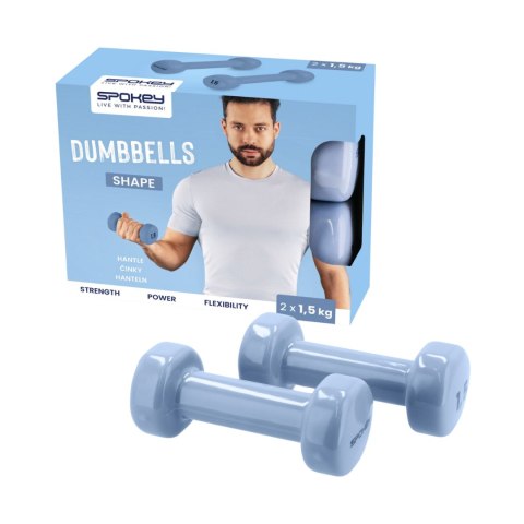 Hantle winylowe Spokey Shape 2x1,5 kg 941964 Hantle winylowe Spokey Shape 2x1,5 kg 941964