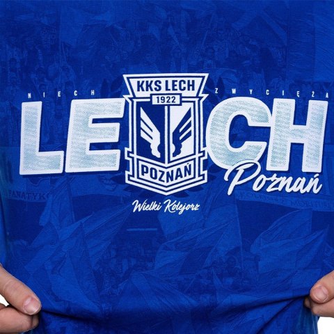 Koszulka Niech Zwycięża Lech Niebieska Koszulka Niech Zwycięża Lech Niebieska