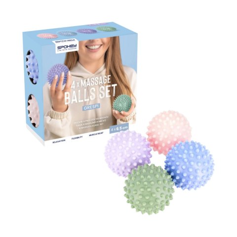 Piłki sensoryczne Spokey Grespi 4 szt. 941757 Piłki sensoryczne Spokey Grespi 4 szt. 941757