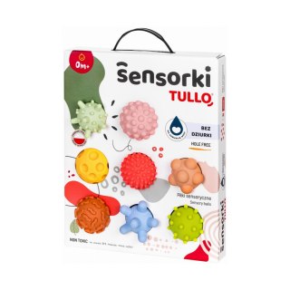 Piłki sensoryczne bez dziurki 8 szt. Tullo pastelowe 497