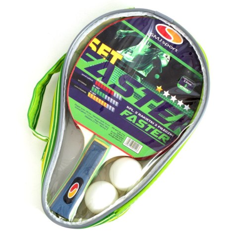 Zestaw rakiet do ping ponga SMJ 2rak+2pił Set Faster Zestaw rakiet do ping ponga SMJ 2rak+2pił Set Faster