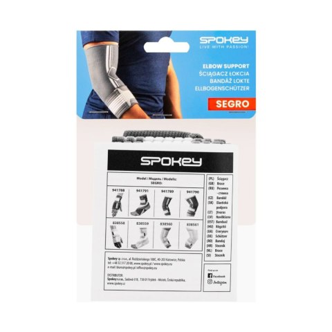 Ściągacz łokcia Spokey Segro Pro szary 941789 Ściągacz łokcia Spokey Segro Pro szary 941789