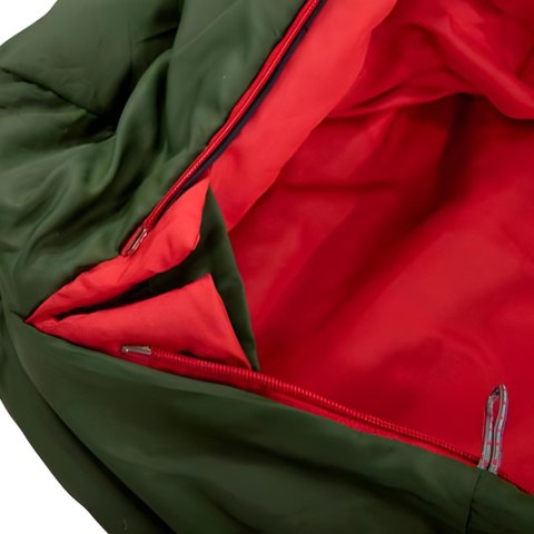 Śpiwór High Peak Pak 1000 Eco 220x80x50 cm zielono-czerwony 23251