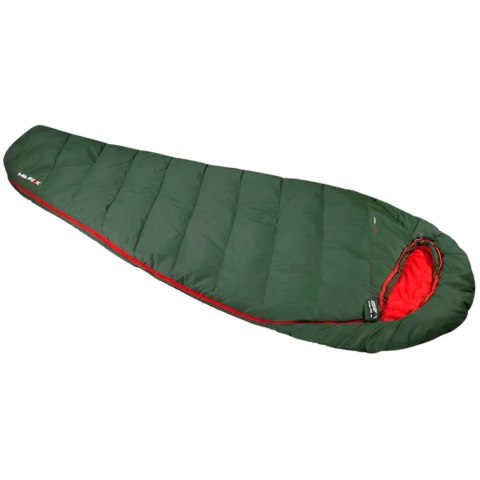 Śpiwór High Peak Pak 600 Eco 210x75x50 cm zielono-czerwony 23247 Śpiwór High Peak Pak 600 Eco 210x75x50 cm zielono-czerwony 23247
