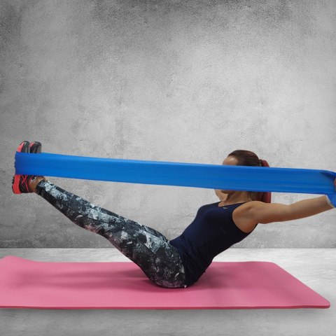 Guma Fitness Profit Long Medium 200x15x0,45cm niebieska DK 2227 Guma Fitness Profit Long Medium 200x15x0,45cm niebieska DK 2227