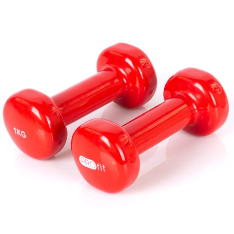 Hantle winylowe Profit czerwone 2x1 kg DK 4102 Hantle winylowe Profit czerwone 2x1 kg DK 4102
