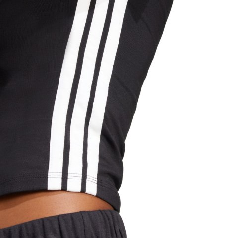 Koszulka damska adidas Essentials 3-Stripes Slim Baby czarno-biała JC8325 Koszulka damska adidas Essentials 3-Stripes Slim Baby czarno-biała JC8325