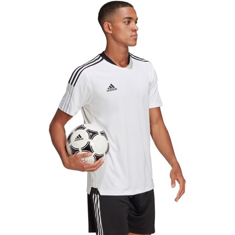Koszulka męska adidas Tiro 21 Training Jersey biała GM7590 Koszulka męska adidas Tiro 21 Training Jersey biała GM7590