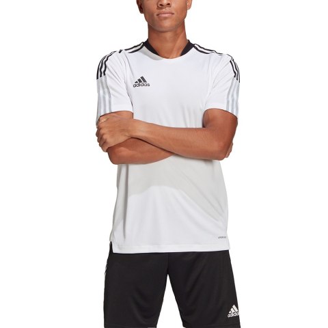 Koszulka męska adidas Tiro 21 Training Jersey biała GM7590 Koszulka męska adidas Tiro 21 Training Jersey biała GM7590