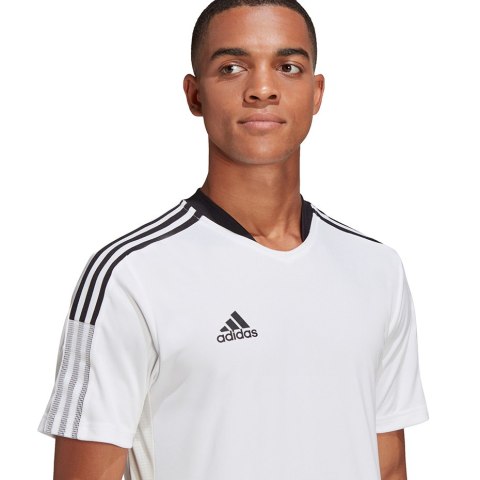 Koszulka męska adidas Tiro 21 Training Jersey biała GM7590 Koszulka męska adidas Tiro 21 Training Jersey biała GM7590