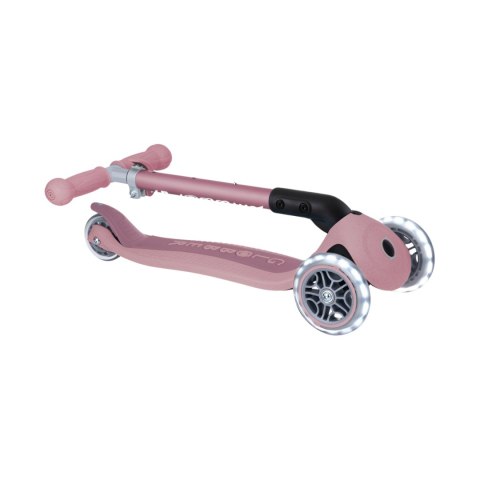 Hulajnoga SMJ Globber 3-kołowa 692-510 Junior Foldable Lights Eco pastelowy róż Hulajnoga SMJ Globber 3-kołowa 692-510 Junior Foldable Lights Eco pastelowy róż