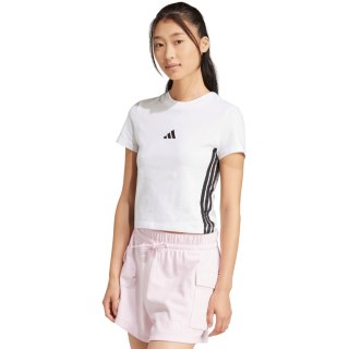 Koszulka damska adidas Essentials 3-Stripes Slim Baby biała JE1239