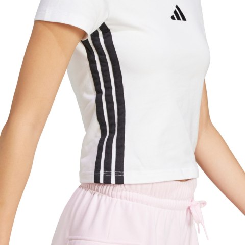 Koszulka damska adidas Essentials 3-Stripes Slim Baby biała JE1239 Koszulka damska adidas Essentials 3-Stripes Slim Baby biała JE1239