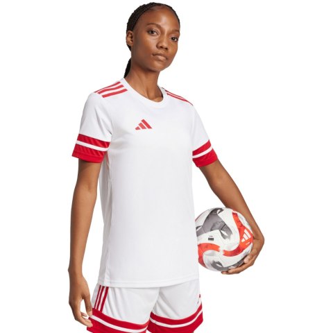 Koszulka damska adidas Squadra 25 Jersey biała JI9993 Koszulka damska adidas Squadra 25 Jersey biała JI9993
