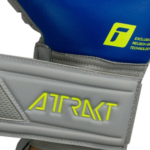 Rękawice bramkarskie Reusch Attrakt Freegel Silver szaro-niebieskie 5270235 6006 Rękawice bramkarskie Reusch Attrakt Freegel Silver szaro-niebieskie 5270235 6006