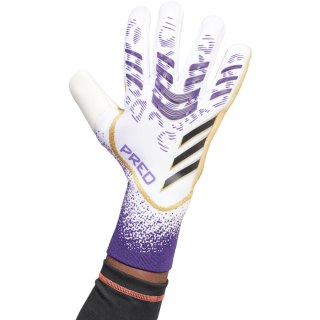 Rękawice bramkarskie adidas Predator GL Pro biało-fioletowe JZ5787