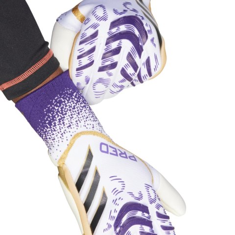 Rękawice bramkarskie adidas Predator GL Pro biało-fioletowe JZ5787 Rękawice bramkarskie adidas Predator GL Pro biało-fioletowe JZ5787